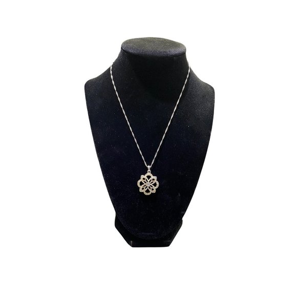 Silver Flower Necklace - Picture 1 of 5